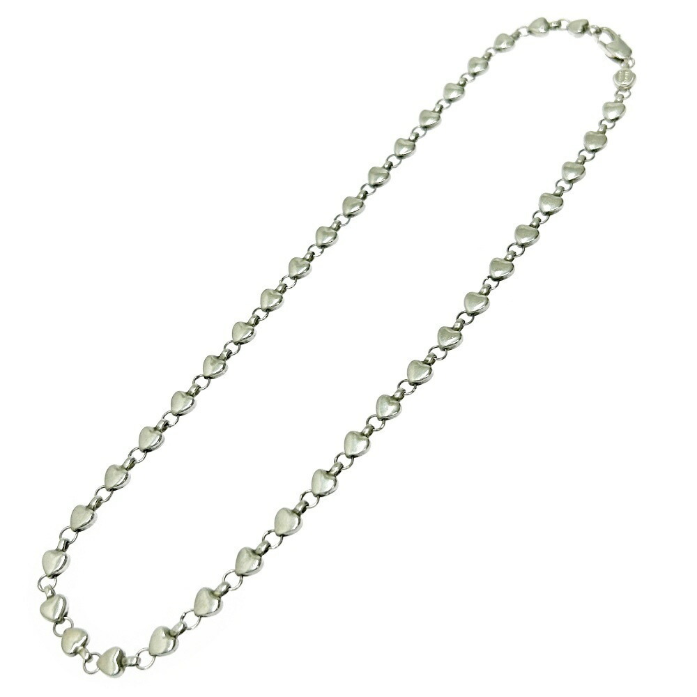 TIFFANY Co Silver Puff Heart Necklace